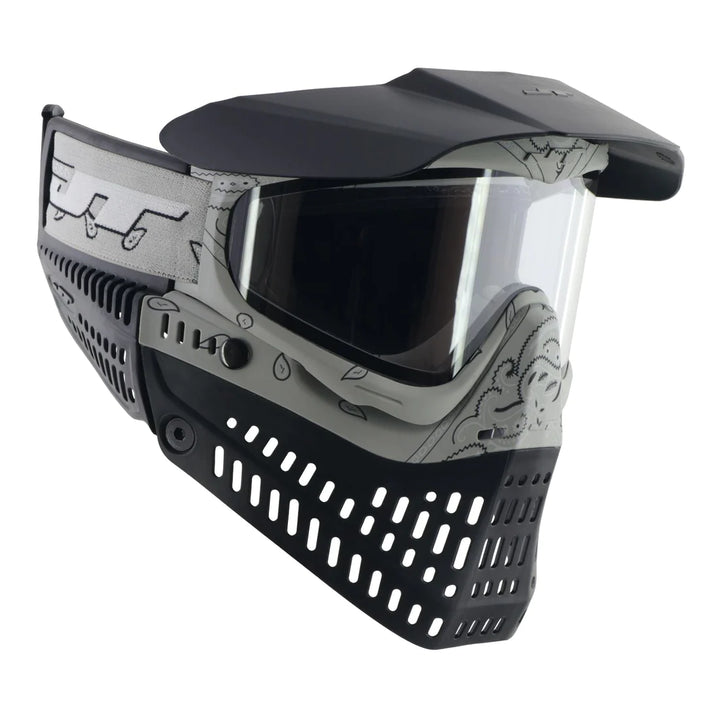 JT Bandana Series Proflex Paintball Mask - Stone Gray w/ Clear Thermal Lens