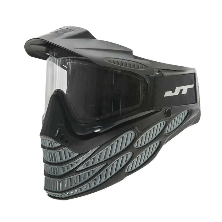 JT Flex 8 Black/Grey Paintball Mask w/ Clear Thermal Lens