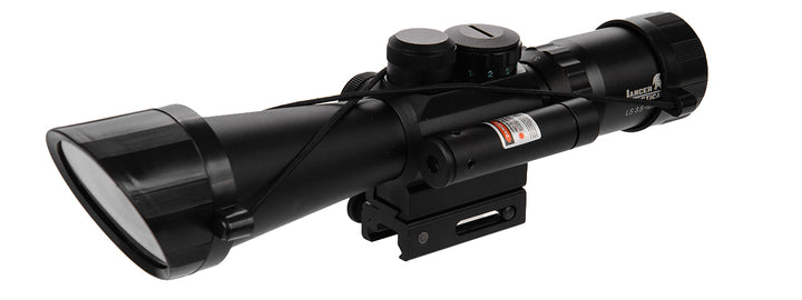 CA-1404 3.5-10X40 ER RED & GREEN ILLUMINATED RIFLE SCOPE W/ LASER SIGHT