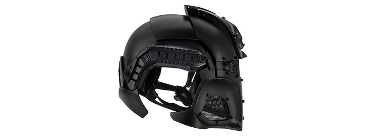 Interstellar Battle Trooper Full Face Airsoft Helmet (BLACK)