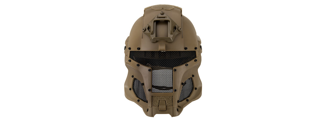 Interstellar Battle Trooper Full Face Airsoft Helmet (TAN)