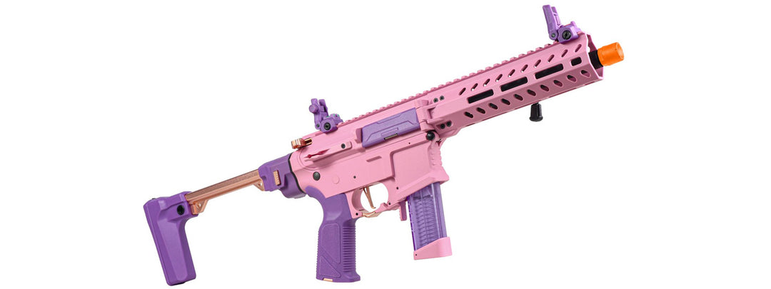 G&G FAR 9 Rapid Folding PCC Airsoft AEG Rifle - (Pink)