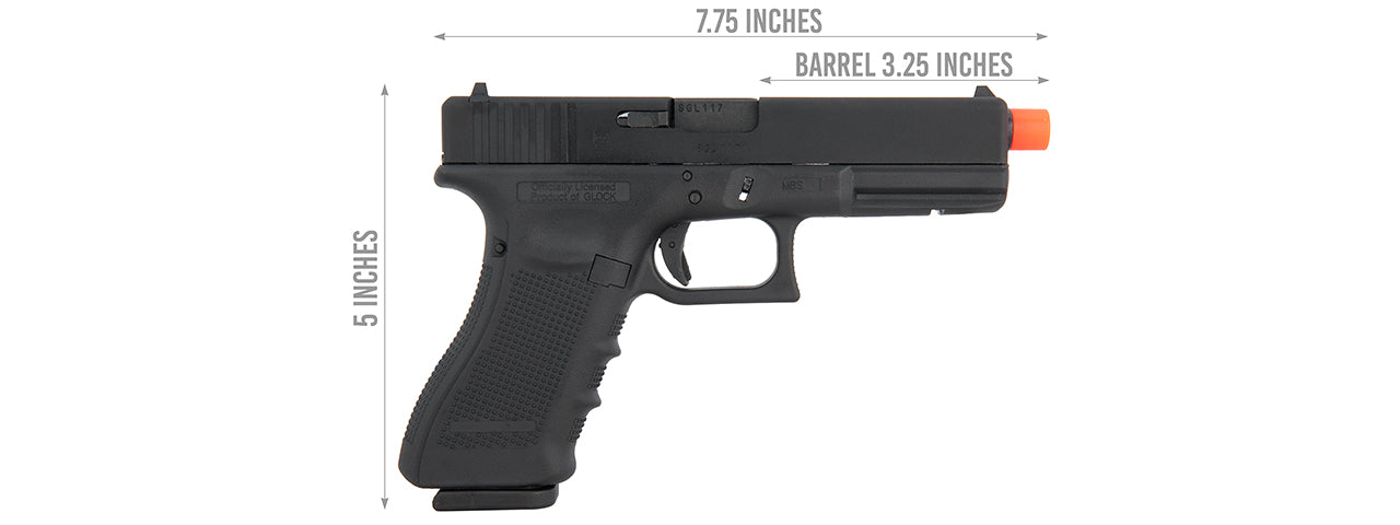 Elite Force Licensed Gen 4 Glock-17 Gas Blowback Airsoft Pistol (Color ...