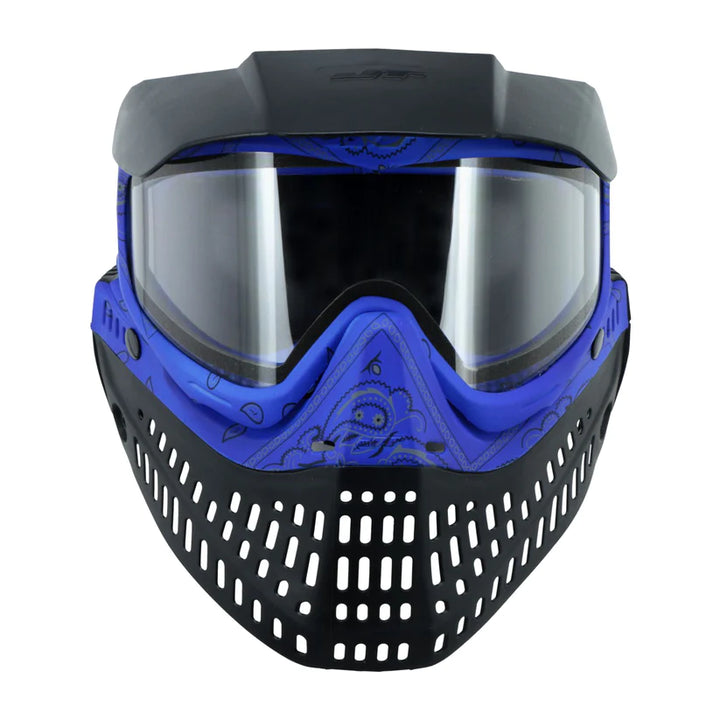 JT Bandana Series Proflex Paintball Mask - Blue w/ Clear Thermal Lens