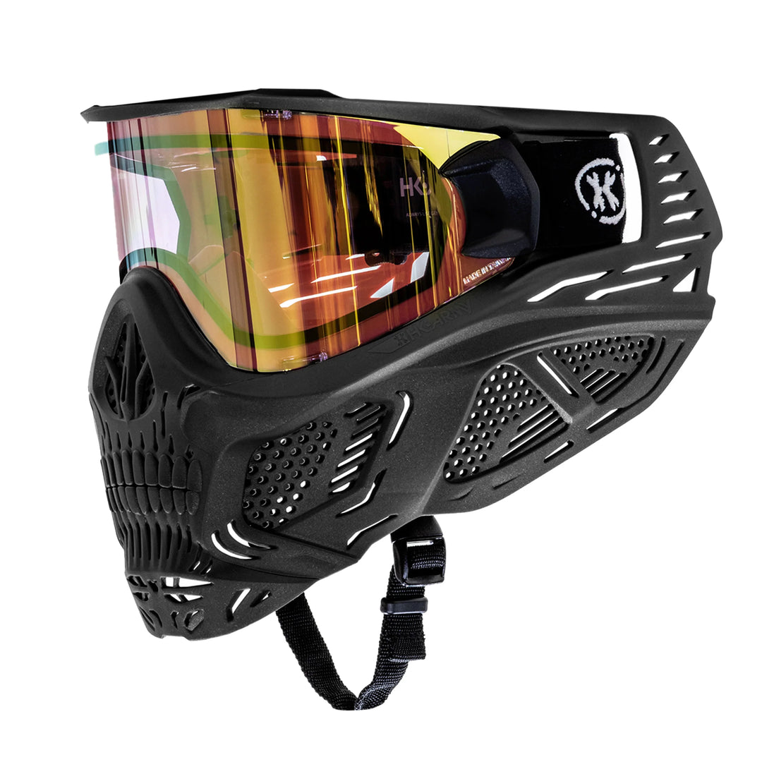 HSTL SKULL GOGGLE "RAIDER" - BLACK W/ GOLD LENS