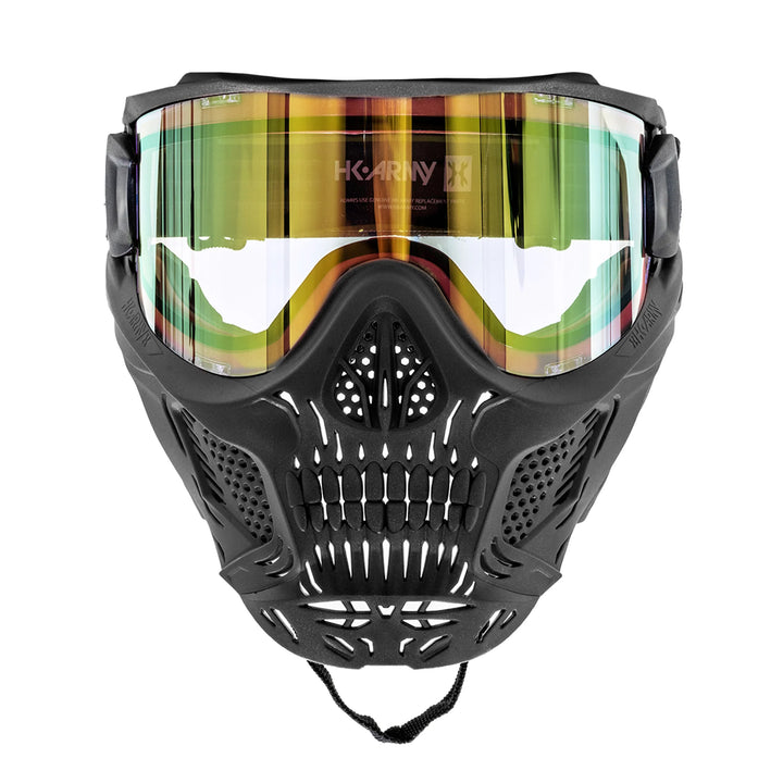 HSTL SKULL GOGGLE "RAIDER" - BLACK W/ GOLD LENS