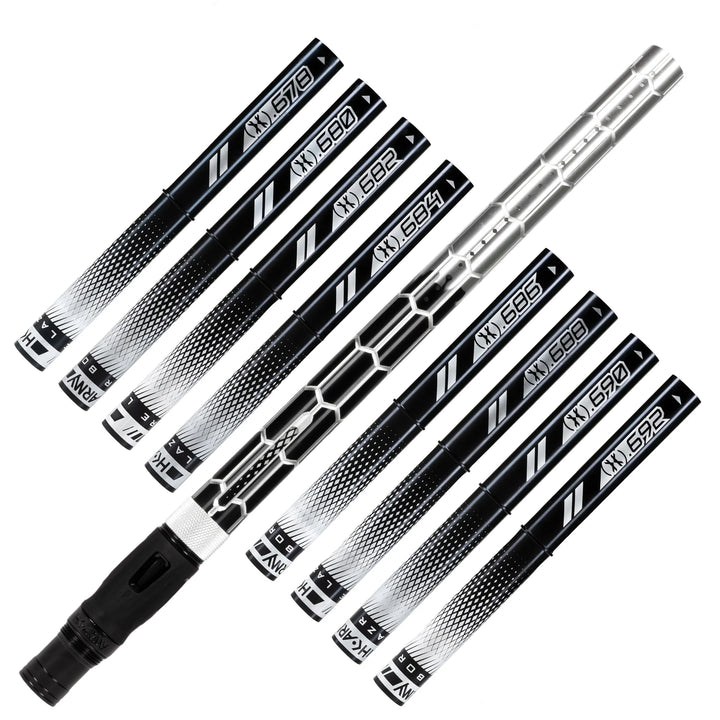 LAZR ELITE NEXUS BARREL KIT - 15" BLACK/SILVER FADE - BLACK INSERTS - COCKER THREADS